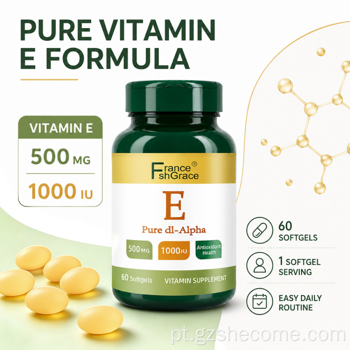 Shecome Vitamina E Softgels apoiam a saúde imunológica